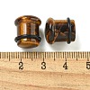 Natural Tiger Eye Ear Gauges Flesh Tunnels Plugs X-EJEW-P293-03A-2