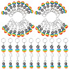 ARRICRAFT 100 Charms of 5pcs Alloy Flower with Resin Beaded Cluster Dangle Wine Glass Charms AJEW-AR0001-47-1