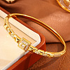 304 Stainless Steel Pave Clear Cubic Zirconia Hinded Bangles for Women WGD2A09-01-1