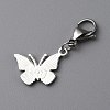 Butterfly Alloy Enamel Pendant Decoration HJEW-WH0042-73E-2