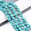 Dyed Synthetic Fossil Beads Strands G-T139-8mm-66F-2