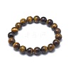 Natural Tiger Eye Bead Stretch Bracelets BJEW-K212-B-028-2