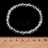 Natural Quartz Crystal Round Beaded Stretch Bracelets GG-CBA12F1-02B-12-5