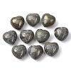 Natural Pyrite Heart Love Stone G-F659-B28-2