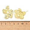 Flower Brass Stud Earrings EJEW-F358-03A-G-5