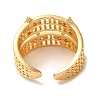 Rack Plating Brass Micro Pave Clear Cubic Zirconia Cuff Rings for Women RJEW-G325-13B-G-3