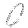 Star Brass Cuff Bangles for Women BJEW-C144-01A-P-4