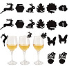 32Pcs 8 Styles Acrylic Wine Glass Charms OACR-TA0003-96-2