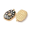 304 Stainless Steel Enamel Pendants STAS-F352-04B-02-2