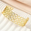 Hollow Brass Cuff Bangles for Women BJEW-F513-01G-3