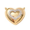 Valentine's Day Brass Micro Pave Clear Cubic Zirconia Pendants KK-C264-16B-G-1