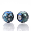 Christmas Electroplate Glass Beads EGLA-R113-07E-2
