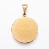 Real 18K Gold Plated 304 Stainless Steel Pendants STAS-H372-01A-2