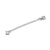 Brass Micro Pave Clear Cubic Zirconia Chain Extender KK-G491-52D-S-2