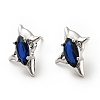 Cubic Zirconia Star Stud Earrings EJEW-G297-26P-2