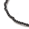 Natural Black Spinel Beads Stretch Bracelet for Women BJEW-JB07420-01-2