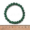 Synthetic Malachite(Dyed) Bead Stretch Bracelets BJEW-K212-B-031-3