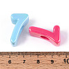 UV Plating Opaque Acrylic European Beads PACR-T017-10G-3