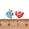 304 Stainless Steel Enamel Charms STAS-Q363-14F-G-3