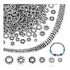 660Pcs 6 Styles Tibetan Style Beads TIBEB-PH0005-34-6
