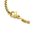 Constellation 304 Stainless Steel Micro Pave Clear Cubic Zirconia Wheat Chain Pendant Necklaces for Women Men LS-NJEW-U007-01H-3