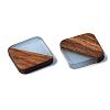 Resin & Walnut Wood Cabochons RESI-S358-A-90F-3