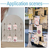100Pcs Folding Flower Printed Paper Display Header Cards CDIS-TA0001-46A-9