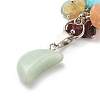 Moon Natural & Synthetic Mixed Stone Chips & Pendant Keychain KEYC-JKC00360-4