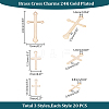 60Pcs 3 Styles Brass Pendants KK-HY0003-88G-2