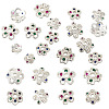 16Pcs 8 Styles Brass Micro Pave Cubic Zirconia Bead Caps ZIRC-TA0001-23S-1