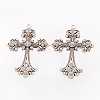 Alloy Rhinestone Cross Big Gothic Pendants LS-ALRI-1475-RS-1