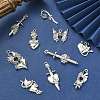 50Pcs 10 Styles Gothic Tibetan Style Alloy Pendants TIBEP-CJ0002-53-5