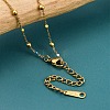 Ion Plating(IP) 304 Stainless Steel Colorful Enamel Satellite Chain Necklaces for Women NJEW-K255-30G-3