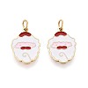 316 Surgical Stainless Steel Enamel Charms X-STAS-S116-388G-1
