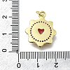 Brass Micro Pave Cubic Zirconia Pendants KK-K400-34G-3