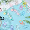 16Pcs 16 Colors Zinc Alloy Swivel Snap Hook Clasps FIND-SP0005-55-4