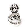 316 Stainless Steel Snake Finger Ring RJEW-C030-05I-AS-2