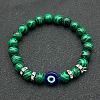 Natural Malachite Beads Stretch Bracelets for Women Men JL6065-2-1