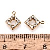 304 Stainless Steel Micro Pave Cubic Zirconia Charms STAS-N115-47G-3