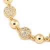 Golden Brass Micro Pave Cubic Zirconia Link Bracelets BJEW-P314-A06-G-2