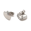 Non-Tarnish 304 Stainless Steel Heart Stud Earrings for Women EJEW-I281-07P-2