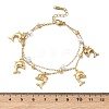 304 Stainless Steel Satellite Chain Double Layered Bracelets BJEW-D456-02G-5