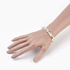 Natural White Moonstone Beads Stretch Bracelets BJEW-JB03926-10-3