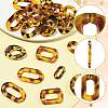 80Pcs 5 Styles Transparent Acrylic Linking Rings OACR-FS0002-74-2