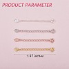 4 Pieces Extension Chain with Spring Clasp Sterling Silver Extender Chains Necklace Bracelet Anklet Removable Chain Extenders Charms for DIY Jewelry Making Accessories JX627A-2