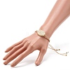 Oval Plating Acrylic Link Bracelet for Girl Women BJEW-JB06862-02-3