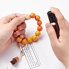 Round & Polygon Natural Wood Beads Stretch Bracelets Keychains KEYC-JKC00319-2