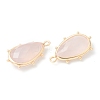 Natural Rose Quartz Pendants G-B009-02G-A-2