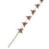 Christmas Glass Beaded Bracelets for Women BJEW-MZ00243-5