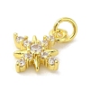 Brass Micro Pave Cubic Zirconia Charms KK-M283-16A-01-2